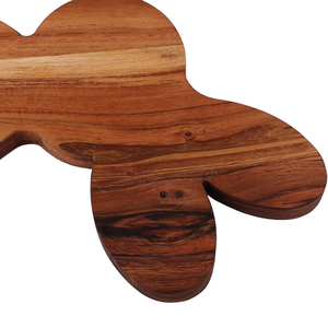 Plateau de service décoratif en bois d'acacia naturel fait main, en forme de lapin, pour la fête de Pâques, en provenance du Vietnam - Product Image 2