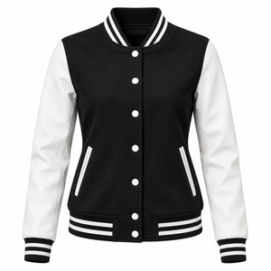 <b>Cheap</b> Price Casual <b>Winter</b> Warm Women's Customizable Varsity Baseball <b>Jacket</b> with Long Sleeves and - Product Image 6