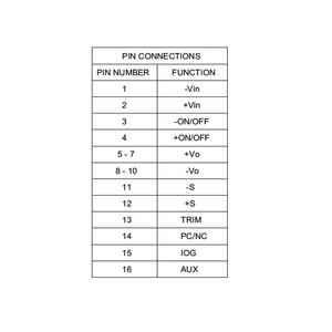 Convertidor DC-DC de 28VDC 28.5A 800W de Salida, Entrada de 18-36VDC, Lógica de Encendido/Apagado Remoto, Tipo Ladrillo Completo, Positivo - Product Image 3