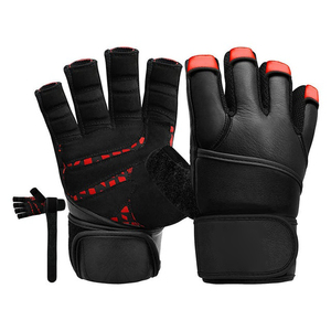 <b>Elite</b> Gym Half Finger Gloves Breathable Anti Slip Weight Lifting Crossfit Workout Fitness Grip Gloves Adjustable Wrist Support - Product Image 6