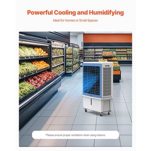 Raffrescatore d'Aria Portatile 4129 CFM con Serbatoio d'Acqua da 12,7 Galloni e Telecomando, Ventilatore di Raffreddamento Evaporativo con Timer 12H - Product Image 3