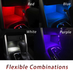 HYUGA Pour Toyota – Kit d'éclairage d'ambiance LED intérieur (remplacement/rénovation) pour console centrale, zone des pieds et boîte à gants – 4 ampoules pour trous pré-découpés 12V - Product Image 3