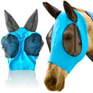 High Quality Horse Riding Equestrian Equipment Custom Color Horse Ear Bonnet <b>Net</b> Made in Pakistan - Product Image 6