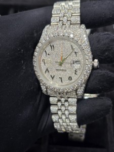 High Quality Starry Sky Full Diamond <b>Log</b> Rainbow 41mm Metal Men's Automatic Mechanical Watch Middle East Movement - Product Image 3