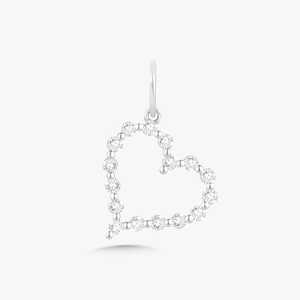 Colgantes de Diamante en Forma de Corazón, Oro Sólido de 14K y 18K, Corte Redondo, Diamantes Cultivados en Laboratorio, Minimalistas, Únicos, para Uso Diario, Joyería Fina al por Mayor - Product Image 3