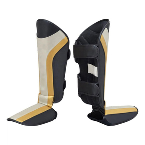 Espinilleras de Boxeo Personalizadas al Por Mayor, Protector de Espinilla para Hombre, Espinilleras de Cuero PU de Alta Calidad - Product Image 3