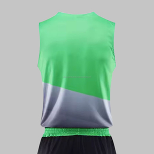 Ensemble d'uniformes de basketball personnalisables de haute qualité pour hommes/femmes, respirant, grande taille, sans manches, 100 % polyester, pour équipes et clubs - Product Image 3