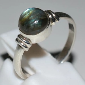 <b>Labradorite</b> <b>Ring</b> 925 Sterling Silver Handmade Boho Statement Promise Jewelry for Women Natural Round Shape Gemstone Jewelry - Product Image 4