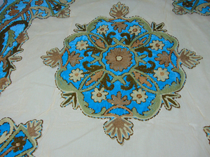Hand Embroidered Net Organza Fabric Bed Sheets <b>Table</b> <b>Runners</b> Premium Indian Craft Intricate Floral Designs <b>Wedding</b>/Home Use - Product Image 5