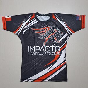 เสื้อรัดกล้ามเนื้อแบบสั่งทำพิเศษพร้อมลายพิมพ์แบบ Sublimation ผ้า Spandex/Polyester ป้องกันรังสียูวี 50+ แห้งเร็ว พร้อมแบบจำลองสำหรับ MMA & BJJ No Gi - Product Image 3