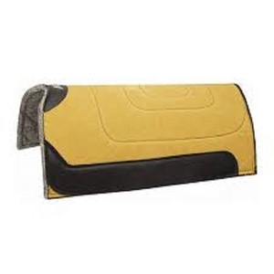 Almohadilla de sillín de caballo occidental multicolor de calidad superior tela de lona de polialgodón impermeable con cuero de fieltro de Gel de lana cómodo - Product Image 1