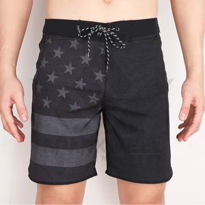Bañador de playa para hombre, color negro, con bloques de color, de secado rápido, ligero, con cordón en la cintura y bolsillo lateral, informal, para surf - Product Image 5