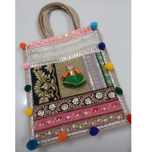 Bolsa de Mano Decorativa Étnica Hecha a Mano para Regalos de Boda y Festividades - Product Image 4