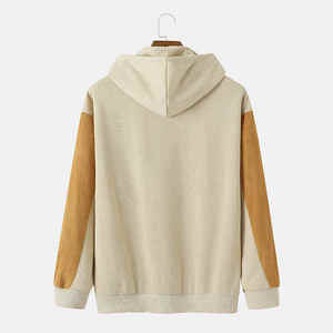 Sudadera con Capucha para Hombre, Diseño Color Block, Tejido de Algodón, Estilo Casual, con Bolsillo Frontal, para Otoño, Corte Holgado - Product Image 2