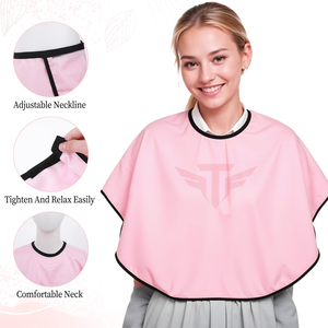 Cape de coiffure rose, col ajustable, imperméable, tablier de coupe de cheveux, cape de salon de coiffure - Product Image 1