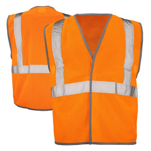 High Visibility Breathable Polyester Unisex Safety Vest for Construction Workwear Security <b>Worker</b> Vest <b>Jackets</b> - Product Image 5
