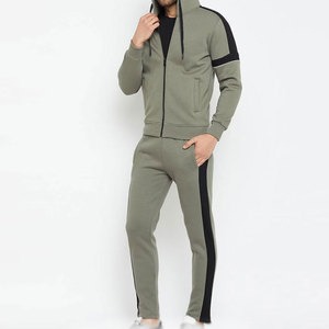 Custom <b>Men</b> <b>Track</b> <b>Jacket</b> And Jogger Set Full Zip Activewear Casual Streetwear OEM ODM Supplier - Product Image 3