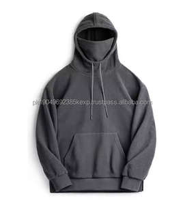 Masque cagoule vintage en polaire épaisse 450 g/m² pour homme, coupe oversize, personnalisable avec votre propre logo - Product Image 1