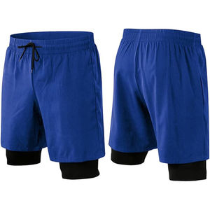 Short Pour Hommes Respirant Haute Qualité Polyester Spandex Imprimé Basketball Double Couche Design Personnalisé Short Pour Hommes - Product Image 2