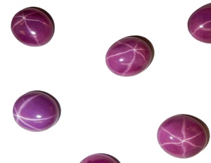 Rubis étoilé ovale 10x12 mm 6 carats, cabochon opaque poli créé en laboratoire avec effet étoile à 6 branches pour la fabrication de bijoux - Product Image 6