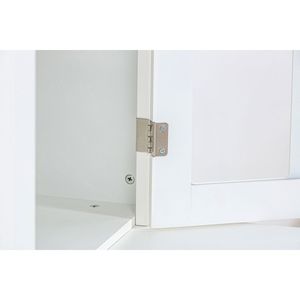 Vitrine haute de style traditionnel de 75,25 cm avec portes vitrées doubles, buffet de style chinois pour couloirs et salons - Product Image 6
