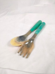 Ensemble de couverts à salade en résine écologique moderne 2025, lavable au lave-vaisselle, fabriqué à la main en Inde, articles de cuisine en vrac - Product Image 4