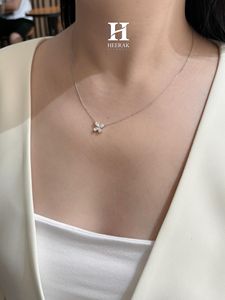 Dainty Butterfly Diamond Pendant Necklace 925 Sterling <b>Silver</b> Minimalist Floral Cluster Necklace for Women Daily Fine Jewelry - Product Image 1