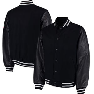 Veste universitaire en cuir véritable pour homme, grande taille, style Letterman, vente en gros, vestes personnalisées avec logo en relief, tissu PU fabriqué pour l'hiver - Product Image 1
