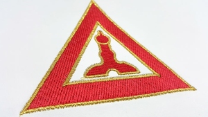 King Royal Arch Chapter apron red <b>machine</b> embroidery masonic apron fraternal regalia ceremonial apron - Product Image 6