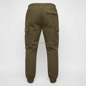 Pantalon cargo jogger en toile pour homme, coupe droite, taille mi-haute, personnalisable avec logo, poids moyen, respirant, séchage rapide - Product Image 3