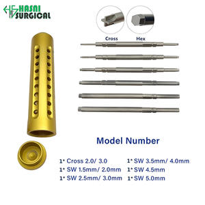 Destornilladores Quirúrgicos Ortopédicos Veterinarios de Acero Inoxidable de Alta Calidad con Certificación CE ISO, Mango de Acoplamiento y Puntas Hexagonales - Product Image 2