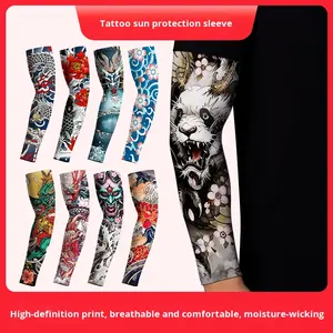 Mangas de compresión acanaladas con tela refrescante, protección UV, ligeras y elásticas, perfectas para correr, ciclismo y entrenamiento físico. - Product Image 5