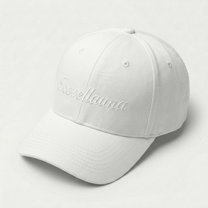 Casquette de baseball blanche personnalisée à 6 panneaux pour mariage avec broderie, fermeture réglable, marque privée, OEM, couvre-chef - Product Image 2