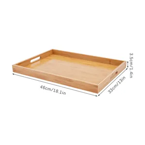 Plateau de service en bois de luxe pour la décoration intérieure britannique, plateau ottoman moderne en bois massif pour table basse, exporté par Zahid au Royaume-Uni - Product Image 5