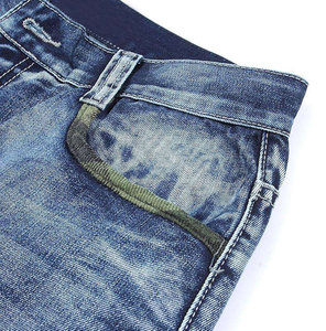 Pantalones Cortos Cargo de Mezclilla Azul Casual para Hombre, Diseño con Múltiples Bolsillos y Rayas, Personalizados, 100% Algodón, Venta al Por Mayor de Fábrica - Product Image 3