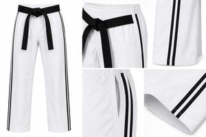 Uniforme de Judo Blanco de Moda con Ribete Negro, 100% Algodón, 140g, Secado Rápido, Transpirable, Unisex, Talla Adulto, Corte Regular, Kits de Artes Marciales - Product Image 5
