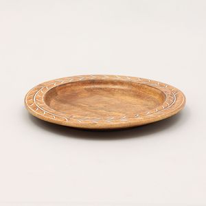 Piatto Decorativo in Legno Artigianale da 13 Pollici, Sottopiatto per Cena, Stoviglie in Legno per Decorazioni da Tavola per Feste - Product Image 1