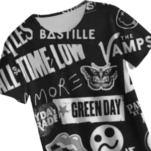 T-shirt Unisexe Personnalisé avec Logo Rock, Imprimé par Sublimation, Style Streetwear, Mode Décontractée d'Été, Qualité Supérieure, Fabrication OEM - Product Image 3