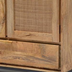 ตู้เสื้อผ้าประตูหวายแวนดานา ออเรโอ เซียร์รา พร้อมลิ้นชักหนึ่งช่อง ดีไซน์เก็บของทันสมัยแบบสานธรรมชาติ - Product Image 2