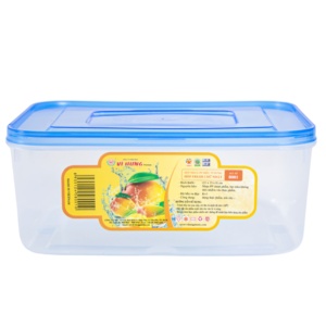 Contenedor de almacenamiento de plástico Rectangular portátil, tapa impermeable a prueba de fugas para llevar alimentos frescos, cocina, oficina, escuela, al aire libre - Product Image 5