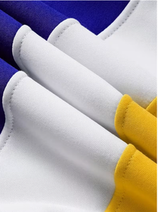 Sudadera con Capucha para Hombre Tribon Sports, Diseño Color Block con Logo Estampado, Corte Regular, Estilo Deportivo Otoñal, Azul, Amarillo, Blanco - Product Image 2