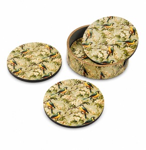 High Quality MDF Enamel Coaster Set With Colorful Artistic Design For Home <b>Bar</b> And Dining Accessories - Product Image 5