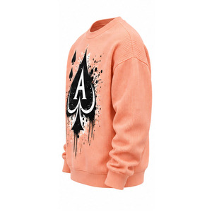 Men's Waffle Knit Sweatshirt <b>Thermal</b> Crewneck Pullover Long Sleeve Warm Casual Winter Streetwear Custom Wholesale Clothing <b>Top</b> - Product Image 3