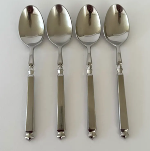 High Quality Stainless Steel Cutlery Set <b>Antique</b> Square Handle Tableware <b>Safe</b> Wedding Utensils - Product Image 4