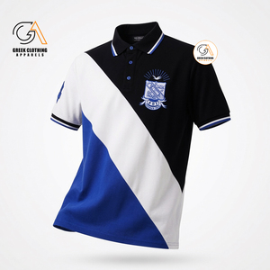Phi Beta Sigma |   Chemise à manches courtes bleue pour homme, logo imprimé numérique sur le devant, coton sergé décontracté, respirant, séchage rapide, poche, 210g - Product Image 4