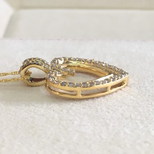 Women's Trendy Baguette Cut Natural White Channel Set Heart Pendant Necklace 925 Sterling Silver Rhodium Plated <b>Rope</b> <b>Chain</b> 1.62 - Product Image 2