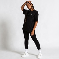 Camiseta de Manga Corta para Mujer, 100% Algodón de Alta Calidad, Talla Grande, Gruesa, Ecológica, Transpirable, Antiarrugas, con Estampado Personalizado