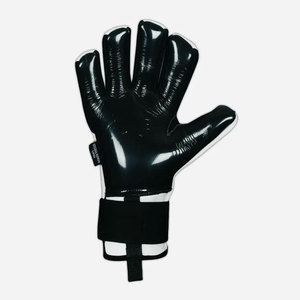 Guantes de Portero de Fútbol, Dedos Completos, Blancos y Negros, con Estampado de Silicona, Cierre de Velcro, Unisex, Transpirables, Antideslizantes - Product Image 2