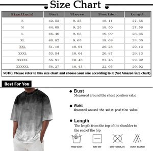 เสื้อยืดแขนสั้นผู้ชายทรงโอเวอร์ไซส์ ลายไท-ได คอกลม ผ้าเจอร์ซีย์คอตตอน ลวดลายไล่เฉดสีน้ำเงิน ทรงพอดีตัว - Product Image 2