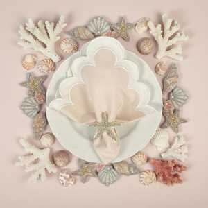 Luxury High End Handmade <b>beaded</b> <b>Placemat</b> 'Sea Shells' - Product Image 1